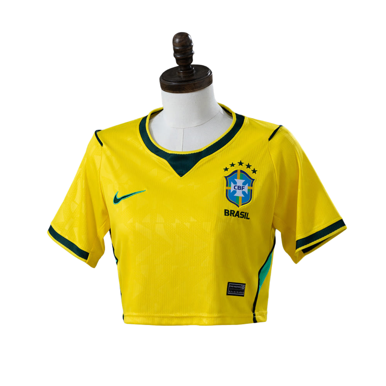 Brazil 2026 Home Women Crop Top Style Jersey