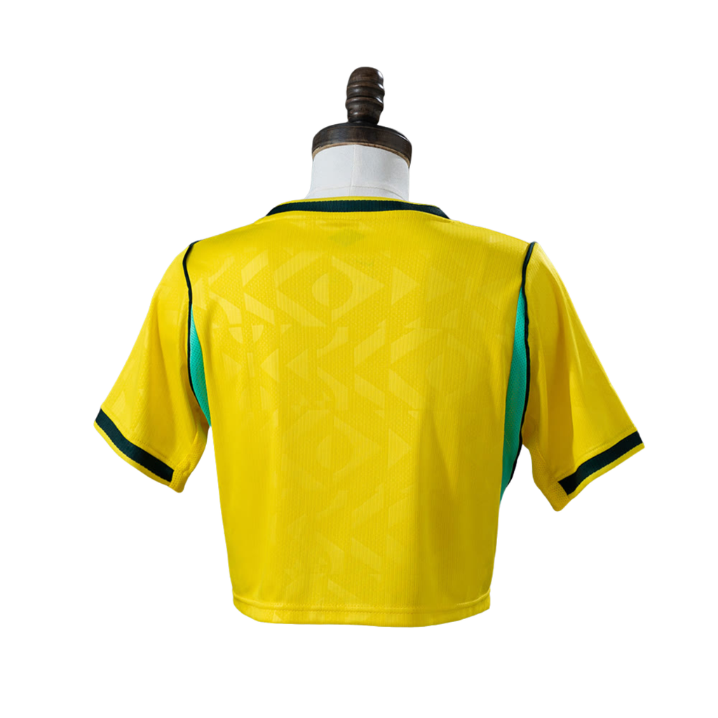 Brazil 2026 Home Women Crop Top Style Jersey